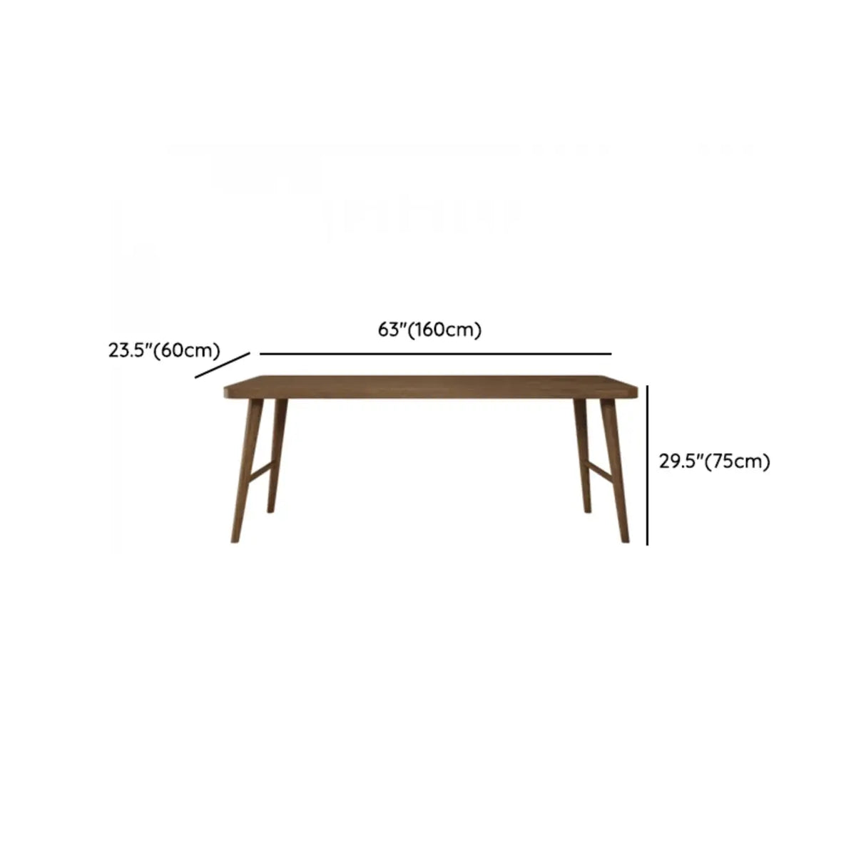 Brown Standard Double Wooden Writing Desk Image - 14