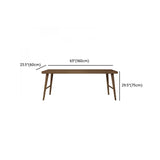 Brown Standard Double Wooden Writing Desk Image - 14