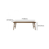 Brown Standard Double Wooden Writing Desk Image - 15