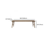 Brown Standard Double Wooden Writing Desk Image - 17