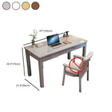 Brown Standard Natural Wooden Desk with Drawers  Image - 15
