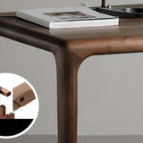 Brown Standard Wood Rectangular Writing Desk Image - 3