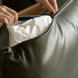 Brown Tear Resistant Full Grain Cow Leather Sofa Image - 13