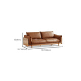 Brown Tear Resistant Full Grain Cow Leather Sofa Image - 19