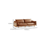 Brown Tear Resistant Full Grain Cow Leather Sofa Image - 20