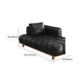 Brown Tufted Leather Reclining Standard Chaise Sofa Lounge Image - 16
