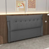 Brown Upholstered Wingback Tufted Headboard with Legs Image - 3