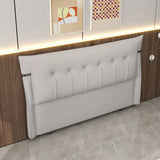 Brown Upholstered Wingback Tufted Headboard with Legs Image - 5