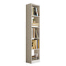 Brown Vertical Modish Open Back Wood Tall Bookcase Image - 5