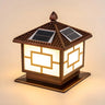 Brown Vintage Square Solar Garden Lantern Outdoor Lamp Image - 3