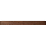 Brown Wall-Mounted Wood Long TV Stand with Drawers Image - 5