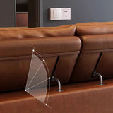 Brown Water Resistant Oiled Leather Down Fill Sofa Image - 9