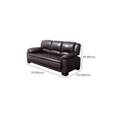 Brown Waterproof Faux Leather 3-Seater Sofa with Arms Image - 17