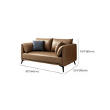 Brown Waterproof Leather Removable Cushions Sofa #size
