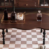 Brown Wood Free Form Coffee Table with Four Legs Image - 11