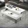 Brown Wood Rectangle Lift Top Coffee Table with Storage Image - 8