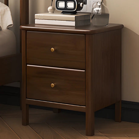 Brown Wood Tip Resistant Kids Nightstand with Legs Image - 1