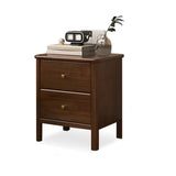Brown Wood Tip Resistant Kids Nightstand with Legs Image - 2