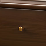 Brown Wood Tip Resistant Kids Nightstand with Legs Image - 4