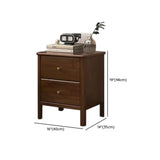 Brown Wood Tip Resistant Kids Nightstand with Legs #size