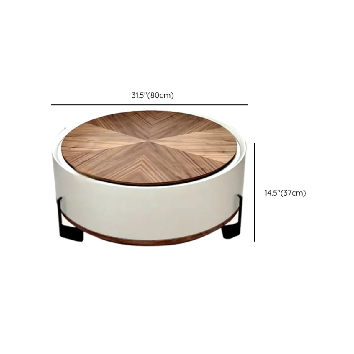 Brown Wood Tray Top Lift Top Coffee Table with Cabinet 