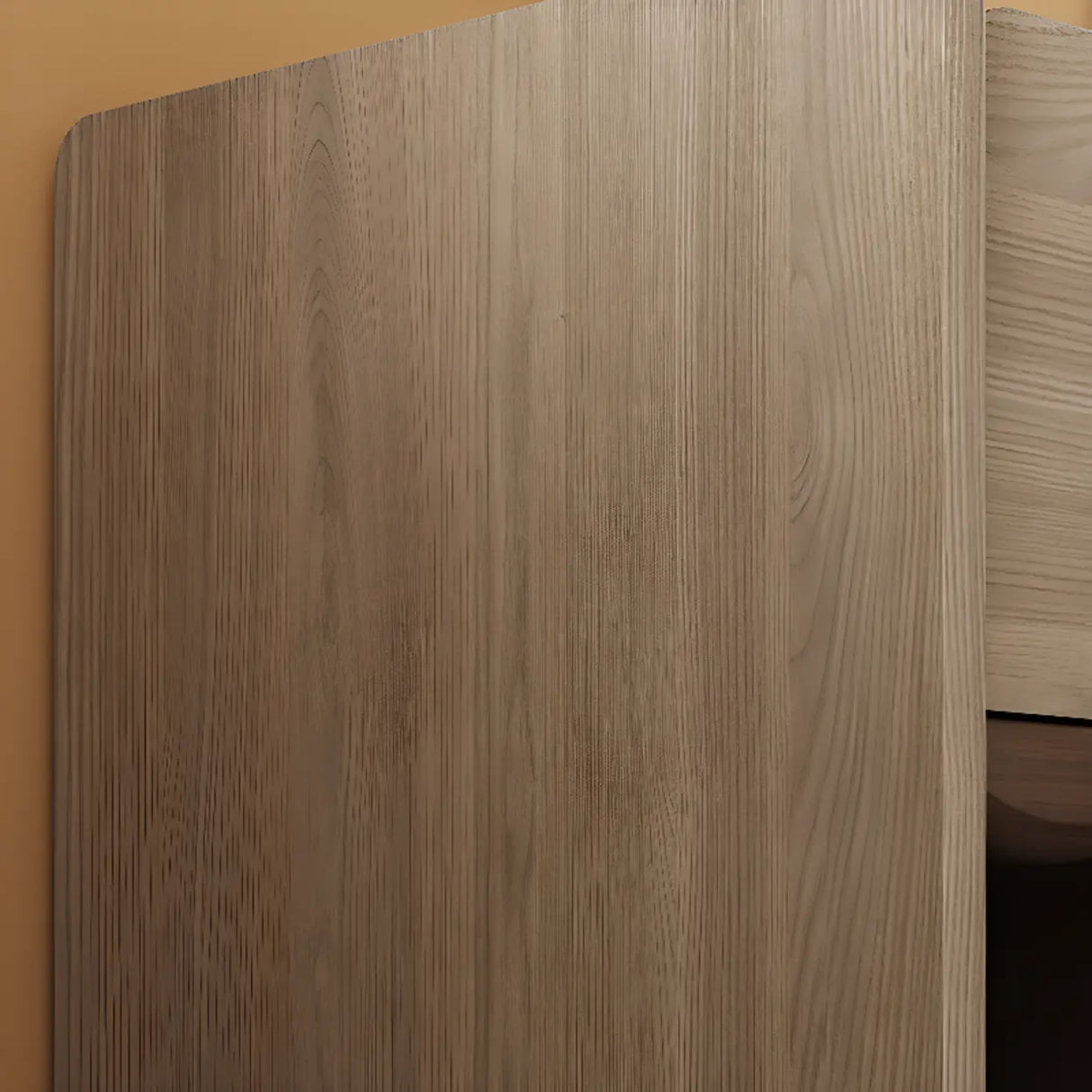 Brown Wooden Drawer Short Kids Nightstand with Legs Image - 9
