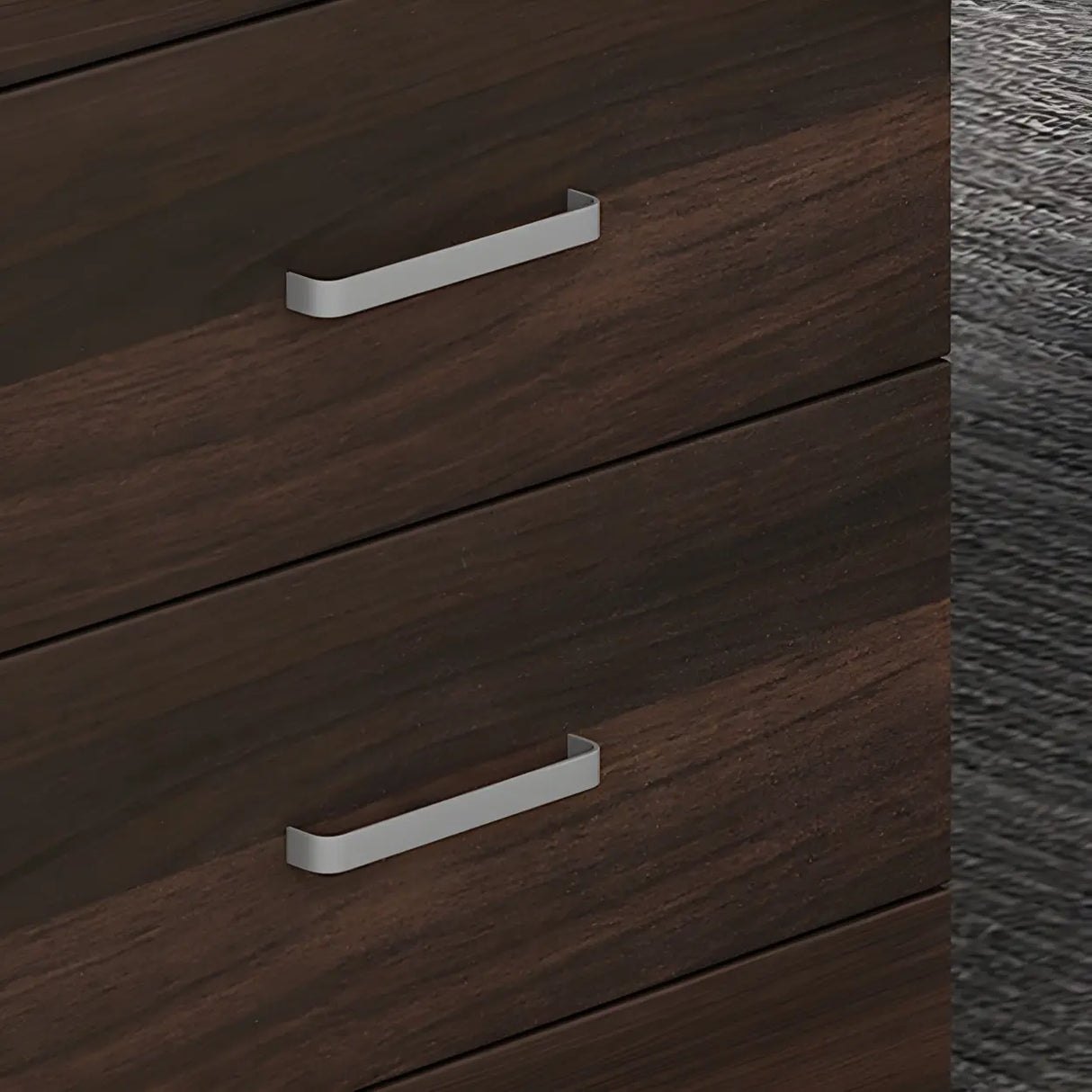 Brown Wooden Executive Desk with Drawers and Cabinet Image - 9