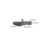 Brown Wooden Long Executive Desk with Exterior Shelf Image - 17