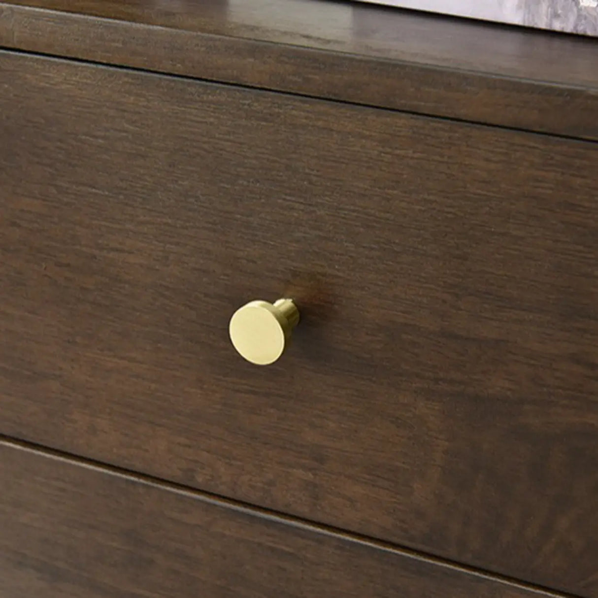 Brown Wooden Open Storage Nightstand with Drawers Image - 15