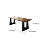Brown Wooden Rectangular Home Office Writing Desk Image - 13