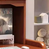 Brown Wooden Standard Credenza Desk with Storage Image - 11