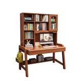 Brown Wooden Standard Credenza Desk with Storage Image - 2