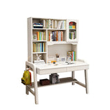 Brown Wooden Standard Credenza Desk with Storage Image - 5