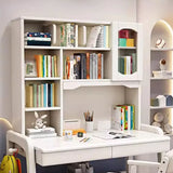 Brown Wooden Standard Credenza Desk with Storage Image - 8