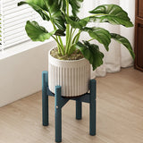 Brown Wooden Waterproof H Shape Small Plant Stands Image - 15