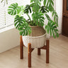 Brown Wooden Waterproof H Shape Small Plant Stands Image - 7