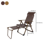 Brown Woven Metal Folding Adjustable Comfort Recliner #size