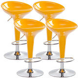 Bucket Chrome Adjustable Swivel Pedestal Bar Stool Image - 35