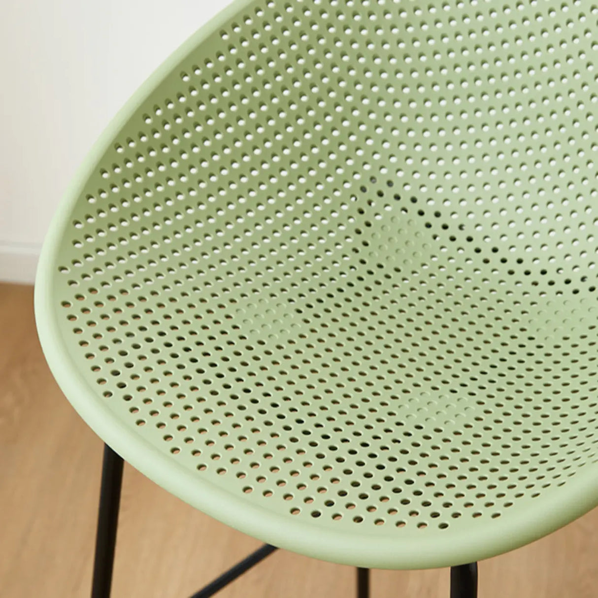Bucket Low Back Metal Frame Bar Stool with Footrest Image - 11