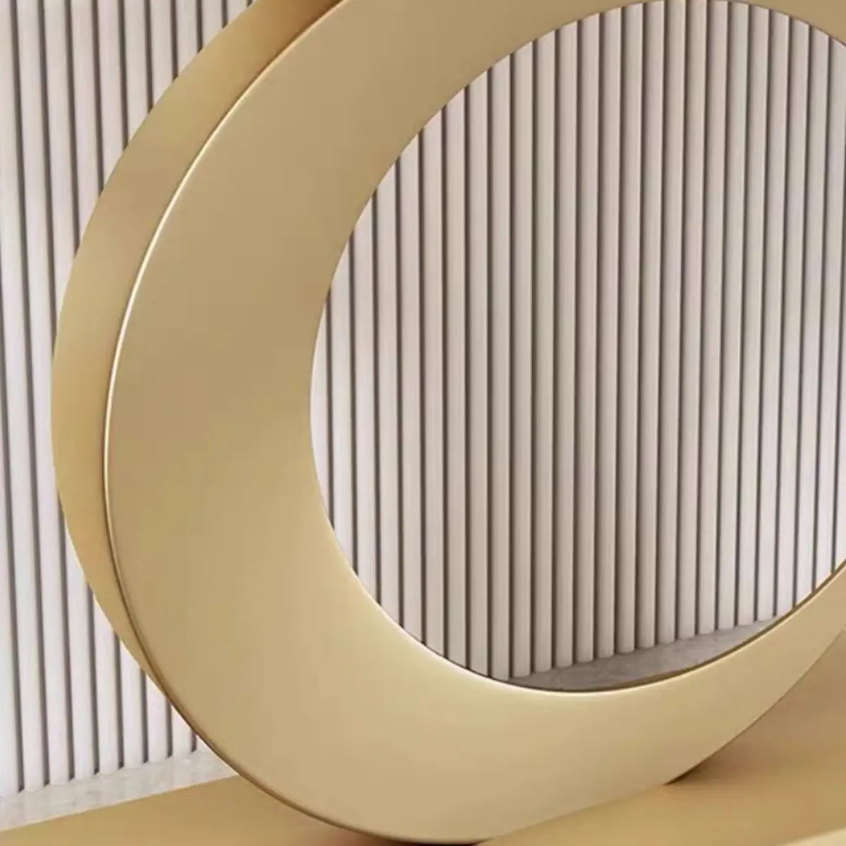 C-Shaped Base Decorative Marble Gold Console Table Image - 5