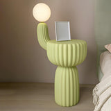 Cactus Multifunctional Green Side Table Floor Lamp Image - 7