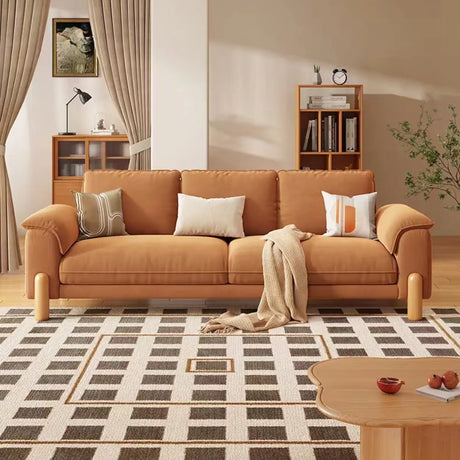Caramel Tear Resistant Tech Flannel Sofa with Slipcover Image - 1