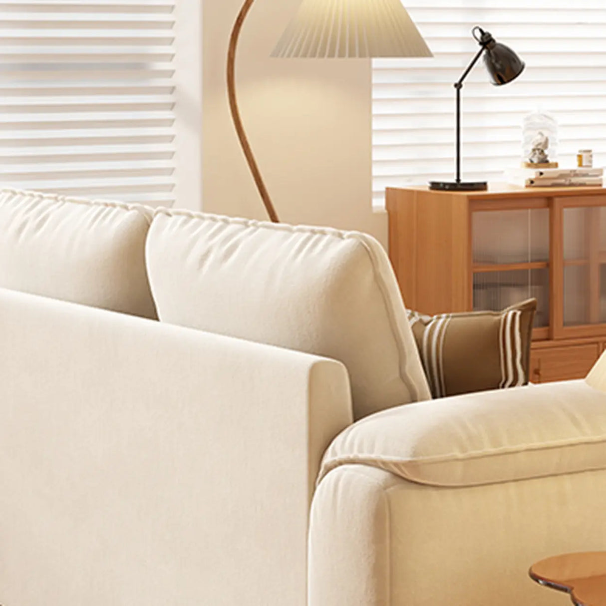 Caramel Tear Resistant Tech Flannel Sofa with Slipcover Image - 6