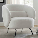 Caramel Velvet Curved Back Sloped Arms Accent Chair Image - 12