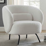 Caramel Velvet Curved Back Sloped Arms Accent Chair Image - 12