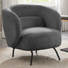 Caramel Velvet Curved Back Sloped Arms Accent Chair Image - 14