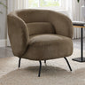 Caramel Velvet Curved Back Sloped Arms Accent Chair Image - 15