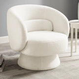 Caramel Velvet Curved Back Sloped Arms Accent Chair Image - 16