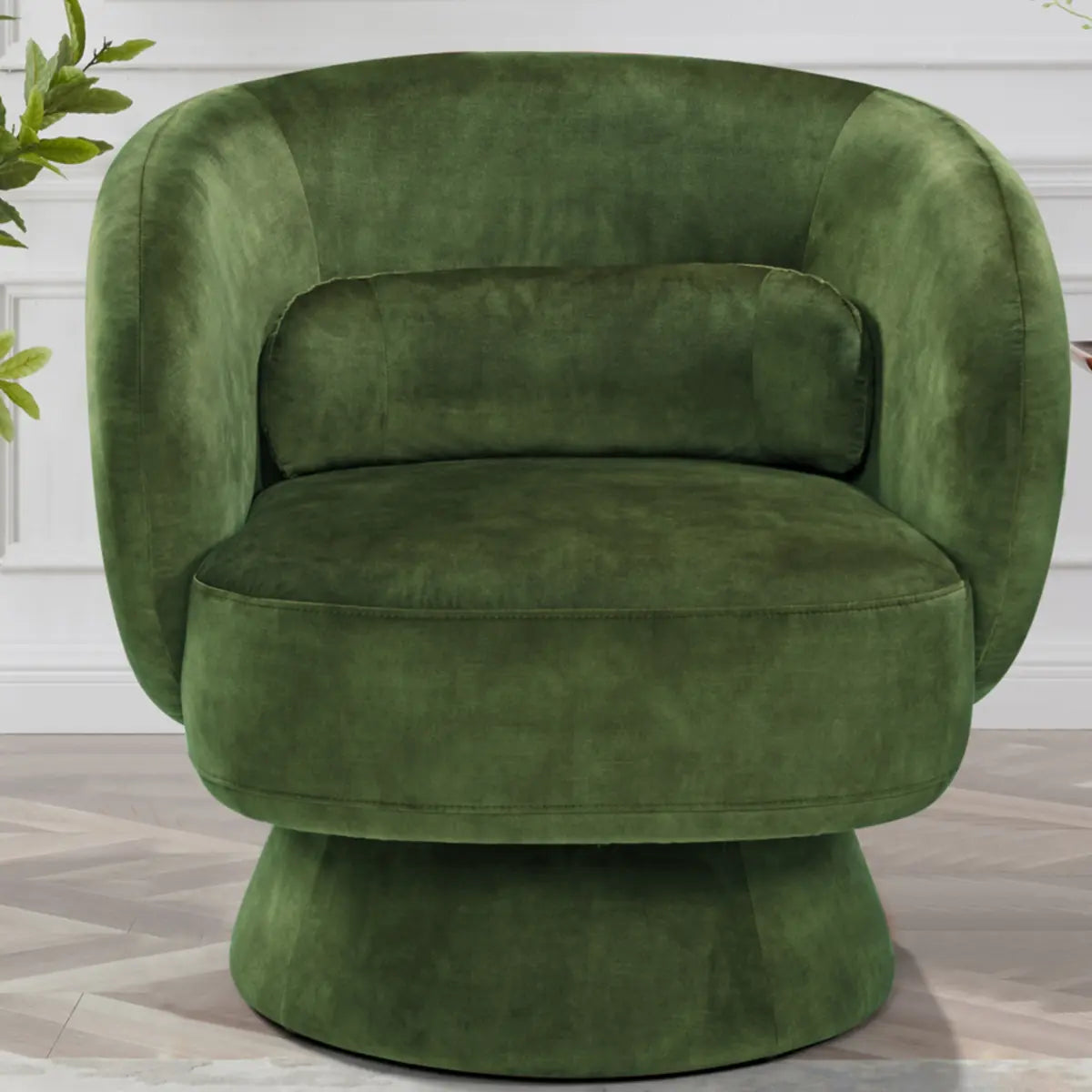 Caramel Velvet Curved Back Sloped Arms Accent Chair Image - 20