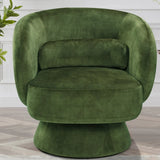 Caramel Velvet Curved Back Sloped Arms Accent Chair Image - 20